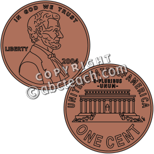 Pics For  Gt  Back Of Penny Clipart