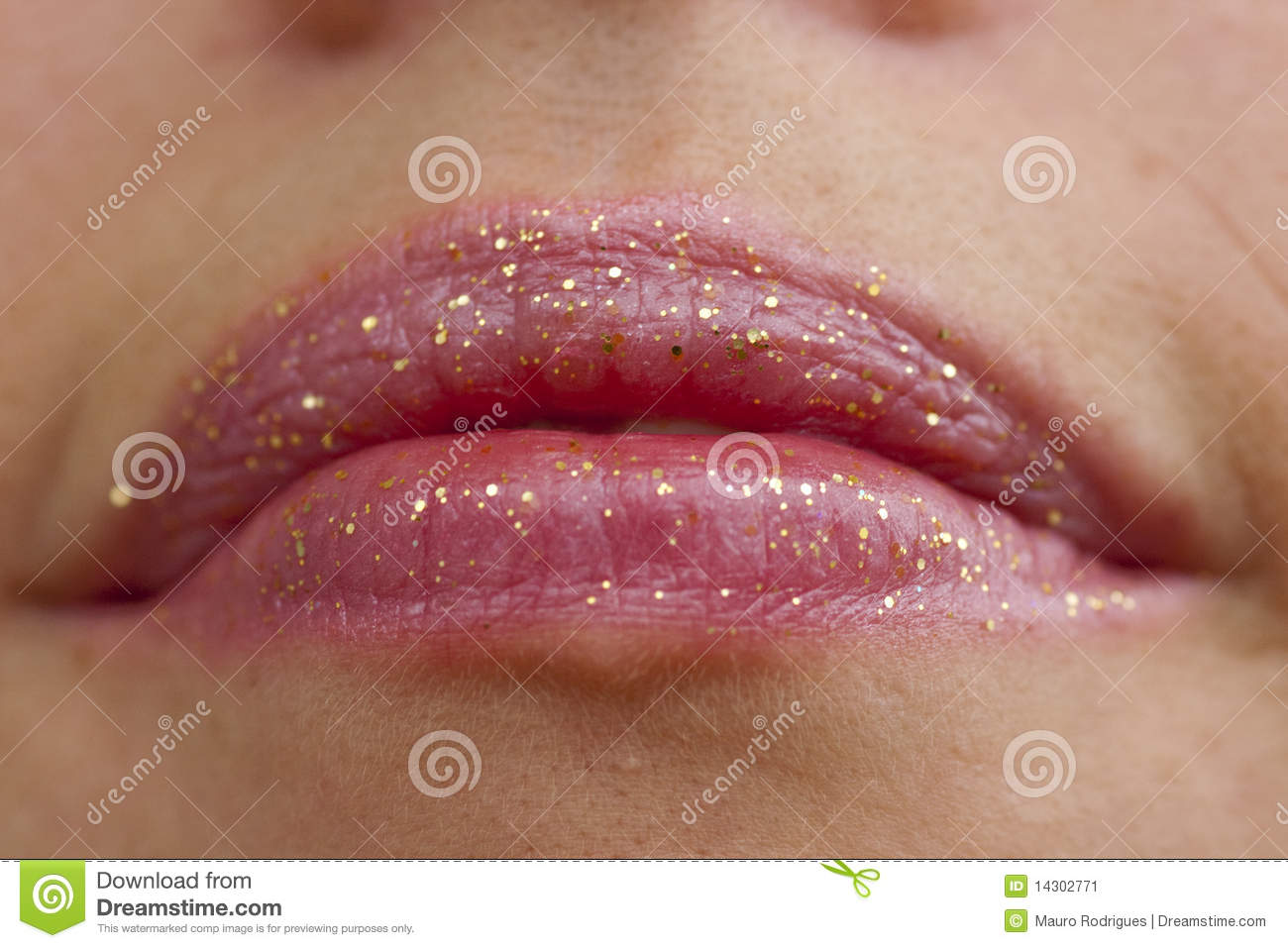 Pink Lips Smiling Stock Image   Image  14302771