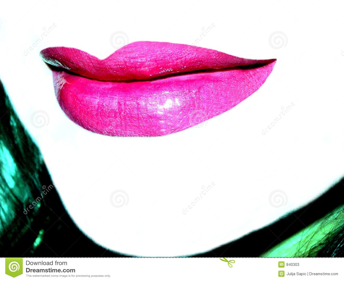 Pink Smiling Lips Stock Photos   Image  840303