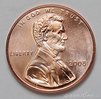 Portrait Of President Lincoln On The Smallest Us Coin