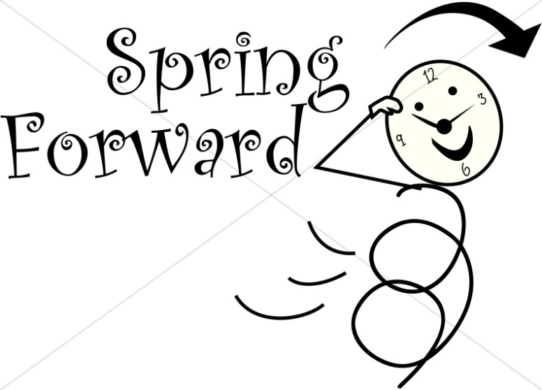 Spring Forward Daylight Savings Stick Figure