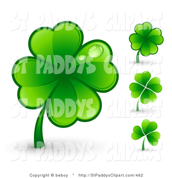 Vector Clip Art Of St Patricks Day Shamrocks By Beboy  462