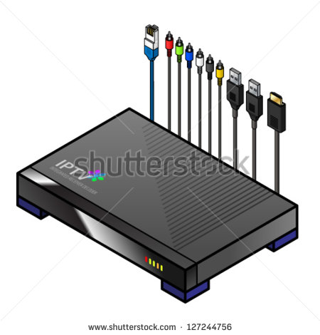 An Iptv Set Top Box Or Integrated Receiver Decoder With Cables And