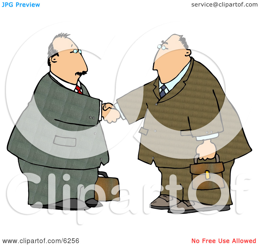 Businessmen Shaking Hands   Royalty Free Clipart Illustration By