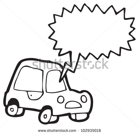 Car Horn Clipart Black And White Cartoon Car Honking Horn