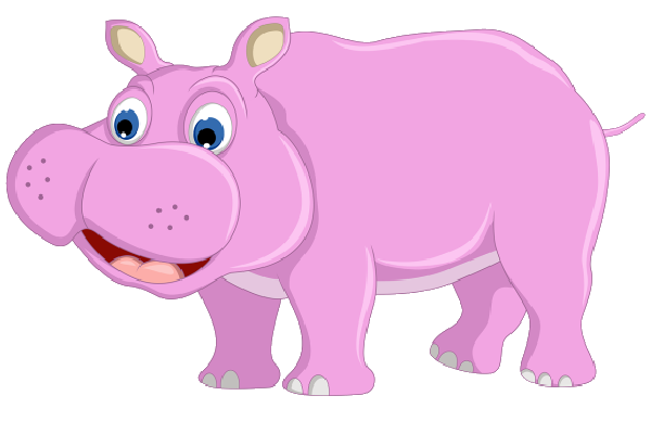 Cartoon Baby Hippo Clipart