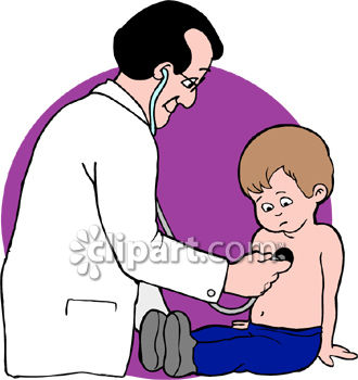 Clipart Picture Of A Pediatrician Examining A Small Boy