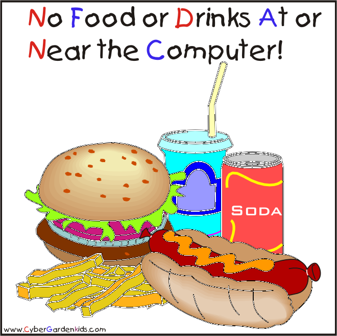 Do Not Eat Or Drink Near Computers   Clipart Best