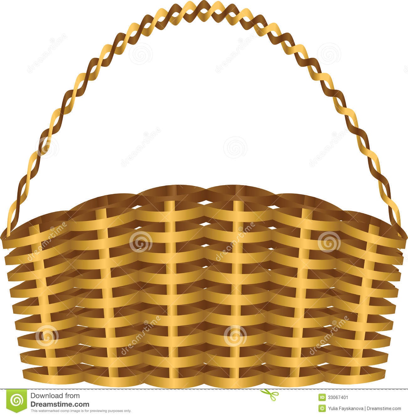 Empty Basket Isolated On White Illustration