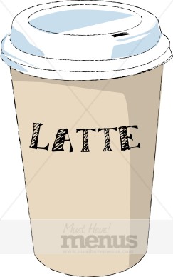 Eps Jpg Png Word Tweet Latte Clip Art Latte To Go Is Shown In A Tan    
