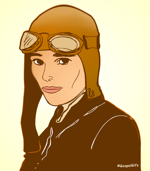 Amy The Aviator  Airplane Pilot    Free Art For Christians