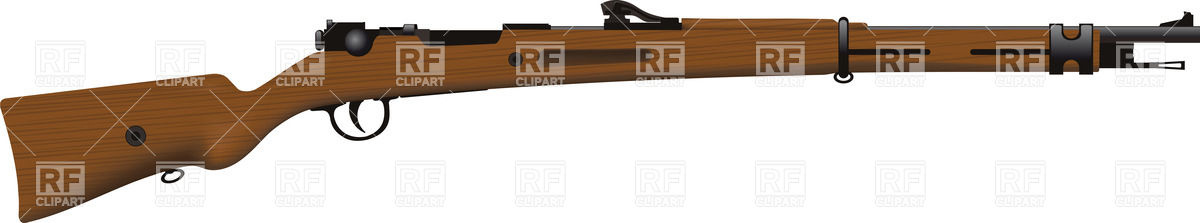 Antique Rifle Of The First World War With A Wooden Butt Download