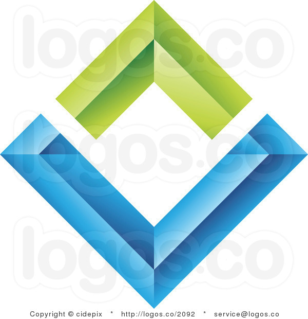 Blue Diamond Clip Art Royalty Free Blue And Green Diamond Wall Logo By    