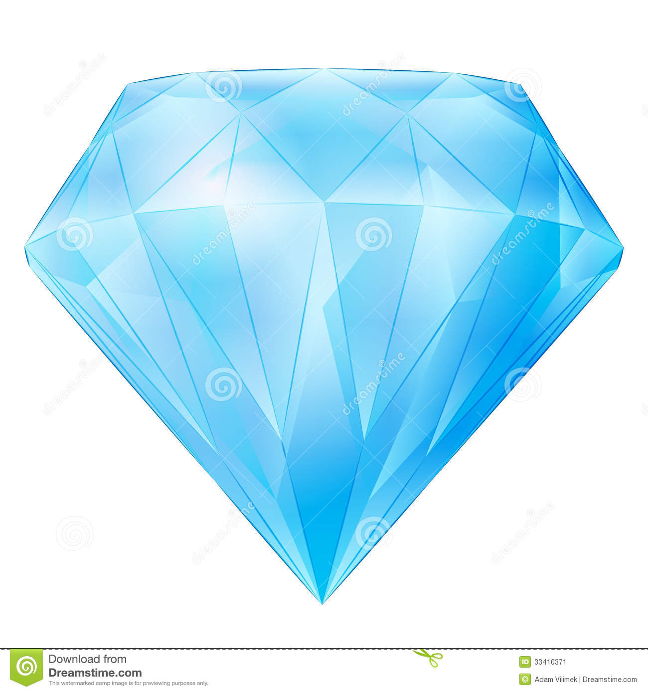 Blue Diamond Shape Clip Art Isolated Large Blue Diamond Illustration