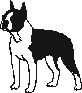 Boston Terrier Wood Signs Clipart