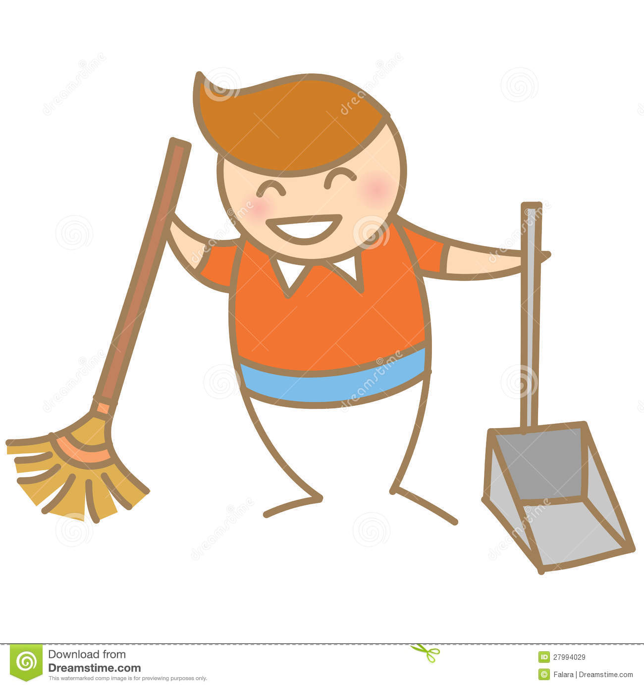 Clean Up Room Boy Cleaning House Smiling Clipart   Free Clip Art    