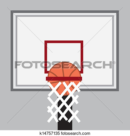 Clipart   Basketball In Hoop   Fotosearch   Search Clip Art