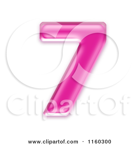 Clipart Of A 3d Pink Jelly Number 7   Royalty Free Cgi Illustration By