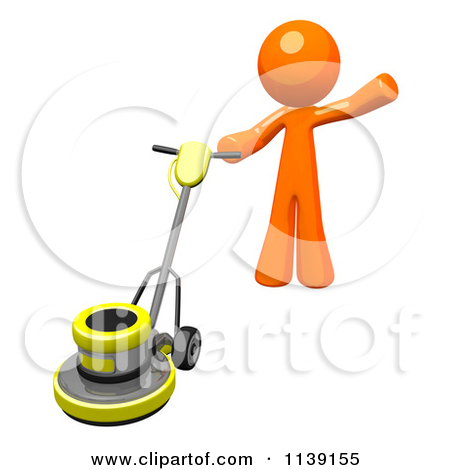 Clipart Of A Floor Polisher Buffer Machine   Royalty Free Vector    
