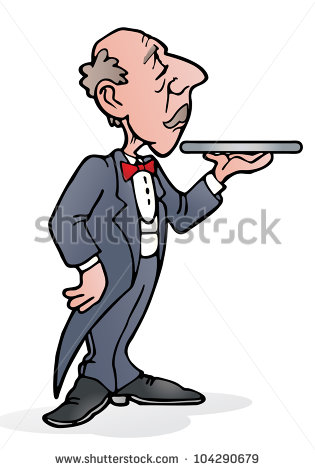 English Butler Clipart Illustration Of A Butler With