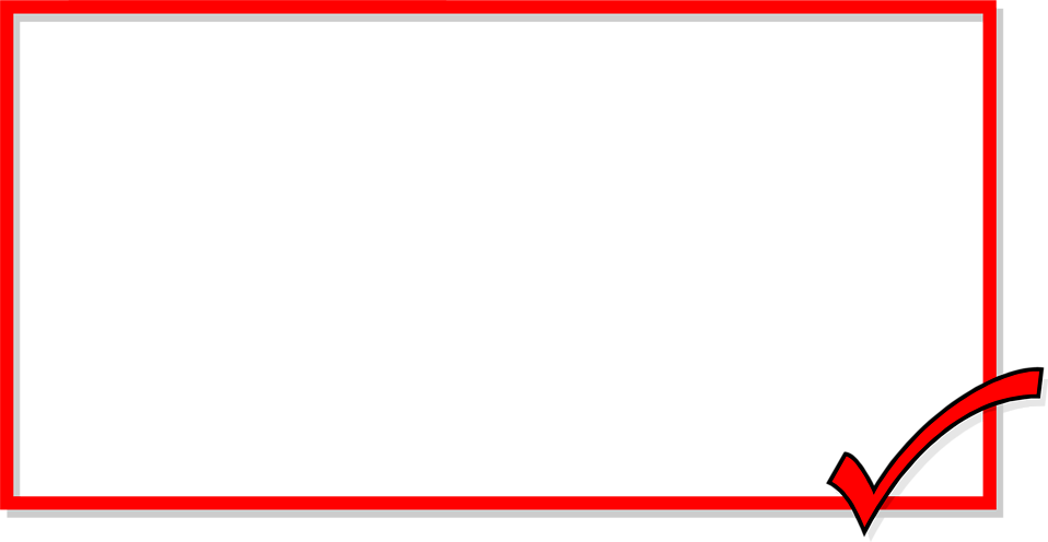 Illustration Of A Blank Red Frame Border With A Check Mark     7380