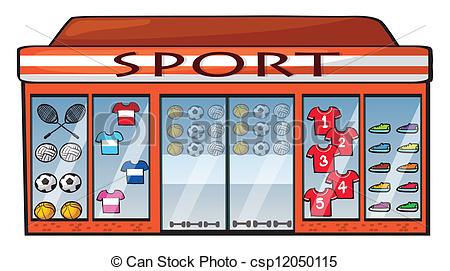 Of A Sports Shop On A White    Csp12050115   Search Clipart    