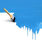 Paintbrush Painting Dripping Blue