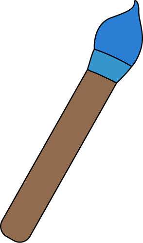 Painting Clipart Image Paintbrush With Blue Paint   Hd
