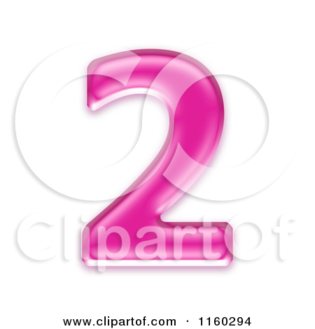 Pink Number 1 Clipart 3d Pink Jelly Number 2