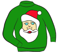 Santa Christmas Sweater Clipart