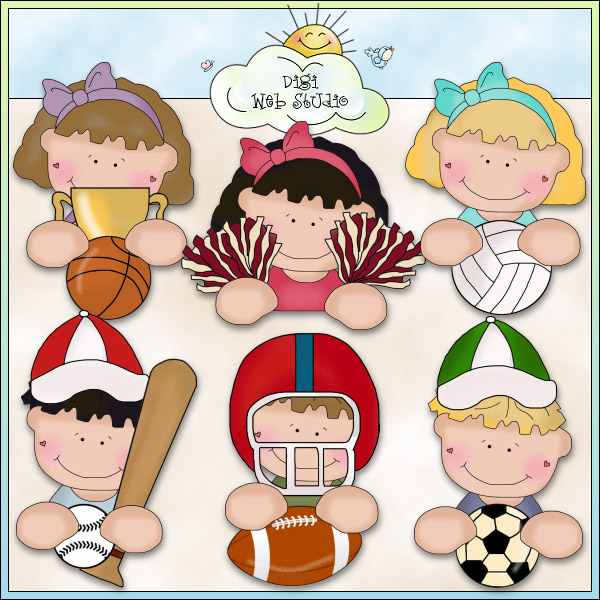 Sports Store Clipart Little Children Love Sports 1