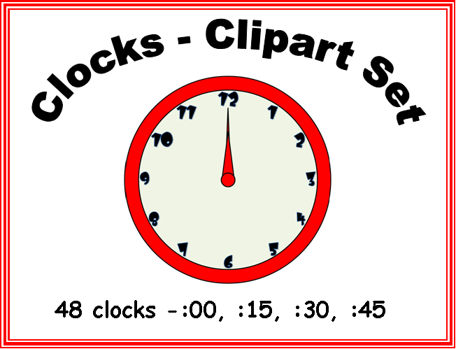 Zailda Coirano S Digital Goods  The Clock Set   Clipart