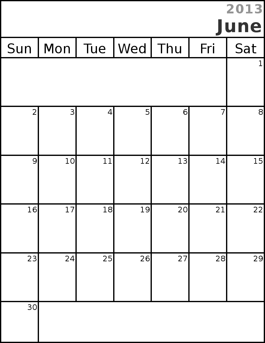 06 June Calendar   Http   Www Wpclipart Com Time Monthly Calendar