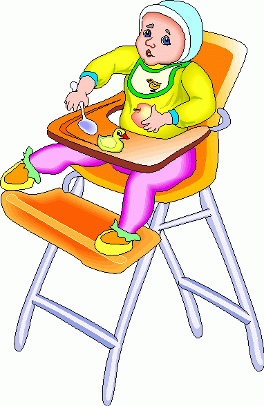 Baby In High Chair Clipart   Baby In High Chair Clip Art