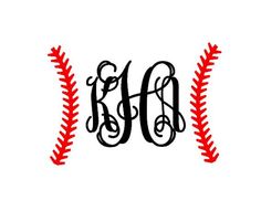 Baseball Stitches Monogram Instant Download Cut File   Svg Dxf Eps Ps