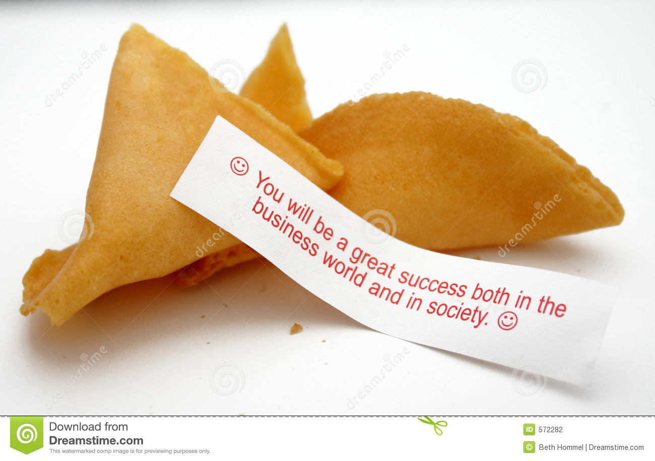 Fortune Cookie With Slogan You Will Be A Great Success Both In The