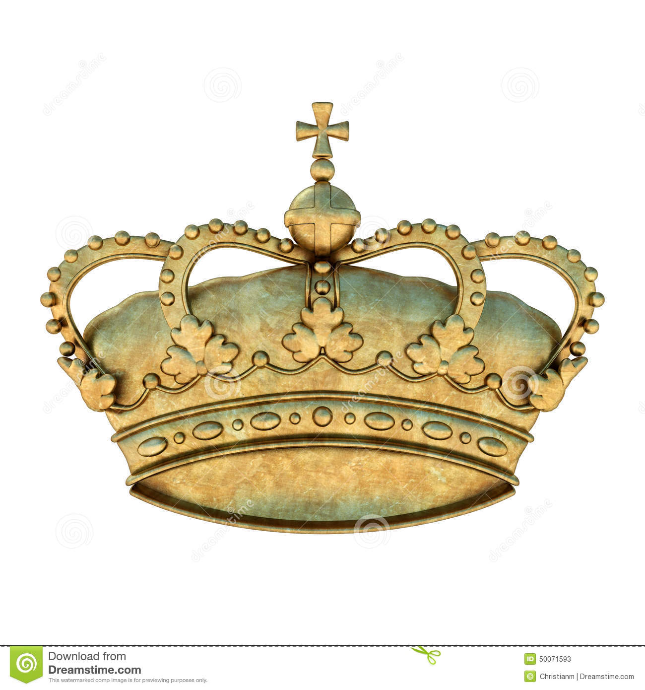 Golden Royal Crown Symbol  Isolated On White Background  Transparent    