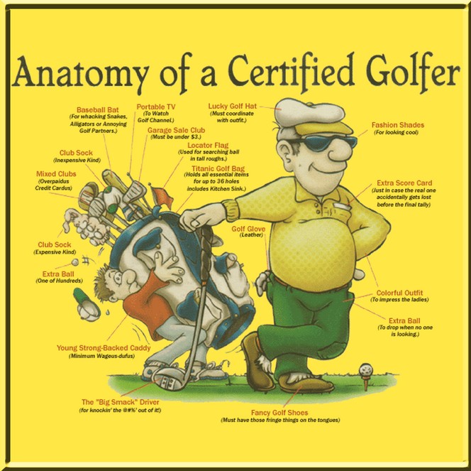Golf Humor  Anatomy Of A Certified Golfer
