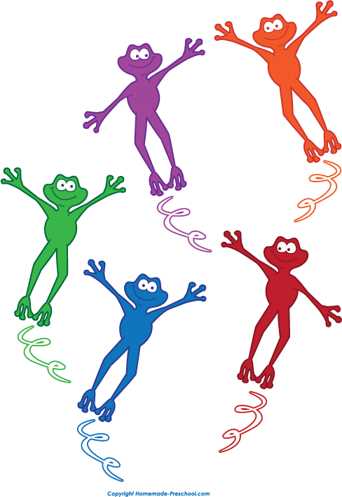Home Free Clipart Frog Clipart Jumping Rainbow Frogs
