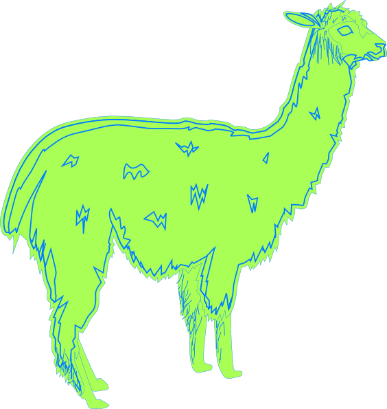 Llama Green Clip Art At Clker Com   Vector Clip Art Online Royalty    