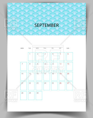 Monthly Calendar For September 2015 47616 Download Royalty Free