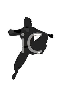 Ninja Kick Clipart A Kicking Ninja Clip Art