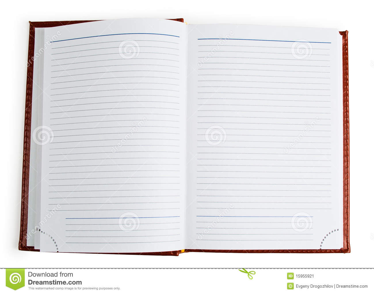 Open Notebook Isolated On The White Background