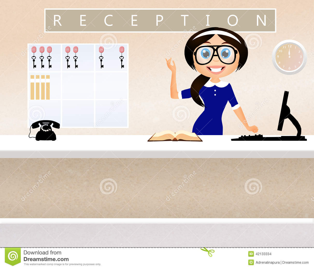 Receptionist In Hotel Stock Illustration   Image  42133334