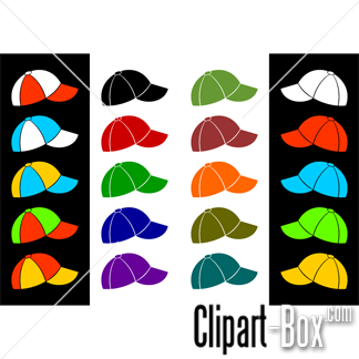 Related Color Baseball Caps Cliparts  