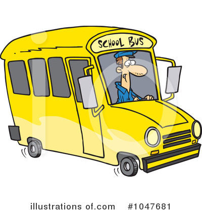 Royalty Free Rf School Bus Clipart Illustration By Ron Leishman