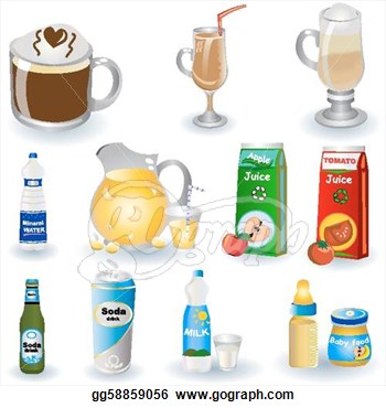 Stock Illustration   Variety Of Drinks 3  Clipart Gg58859056