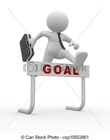 Stock Illustrations Of Goal   3d People   Man Person Jumping Over A
