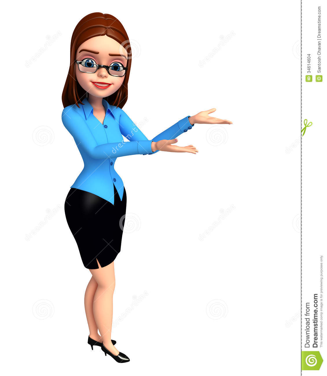 Stock Images  Young Girl Pointing To Blank  Image  34614604