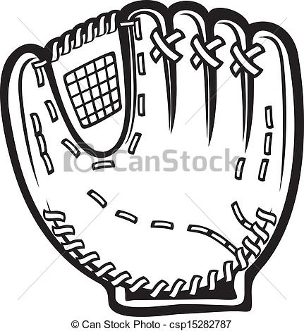 Vector Of Baseball Glove Csp15282787   Search Clip Art Illustration